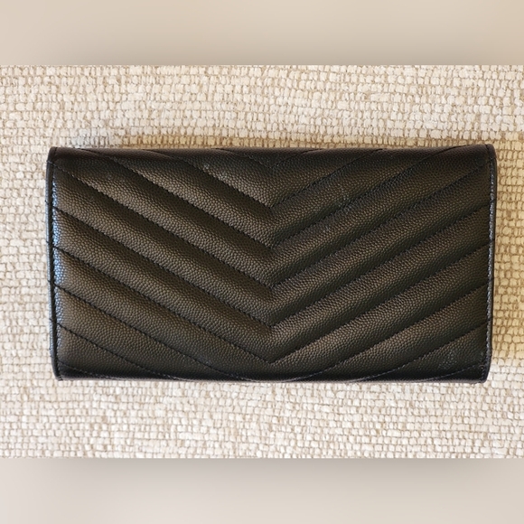 YSL Matelasse Quilted Leather Wallet - Picture 2 of 15